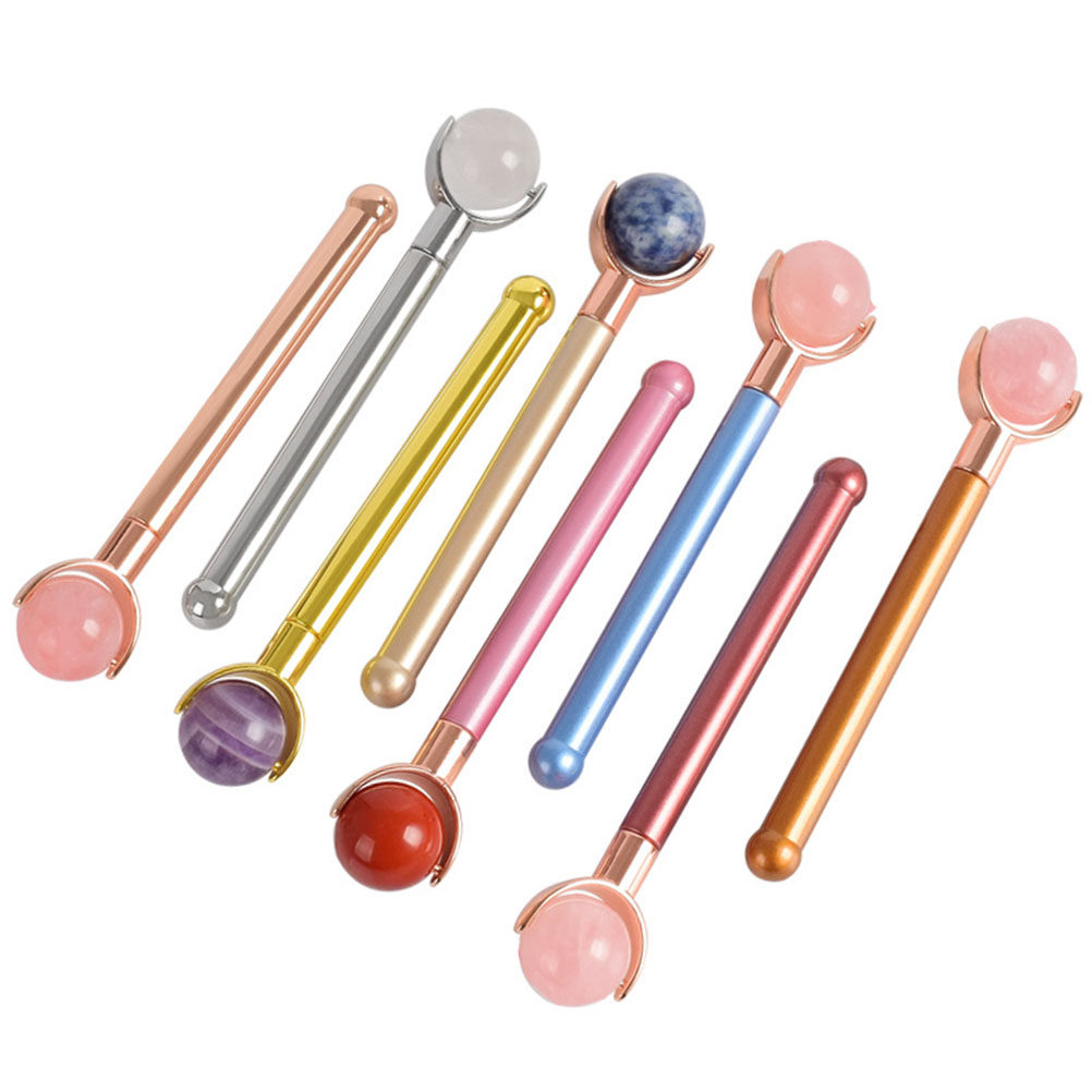 ピンク色のジェイドローラー、フェイスマッサージツール。ローズ - Skincare Pink のレビューと価格