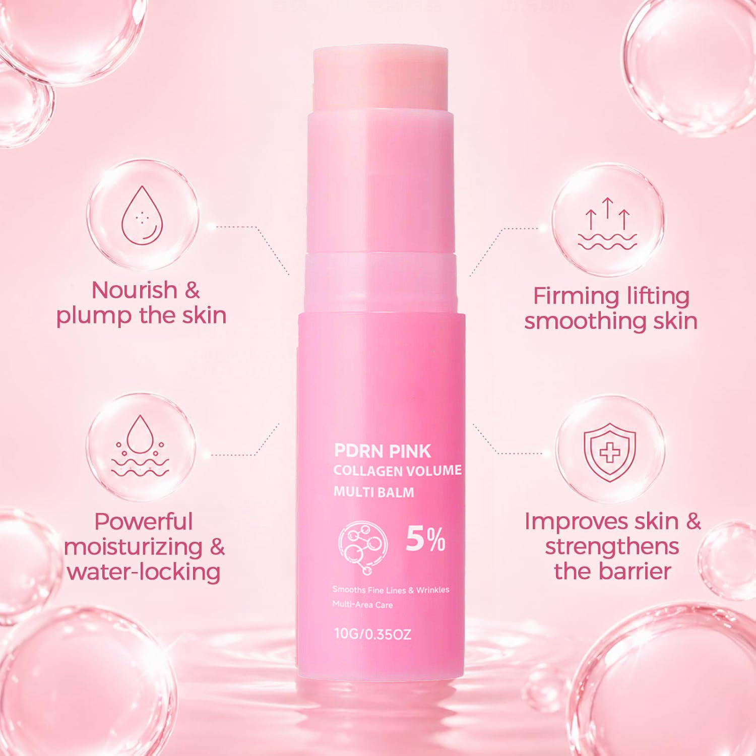 PDRNピンクコラーゲンボリュームマルチバームコラーゲン保湿 - Skincare Pink のレビューと価格