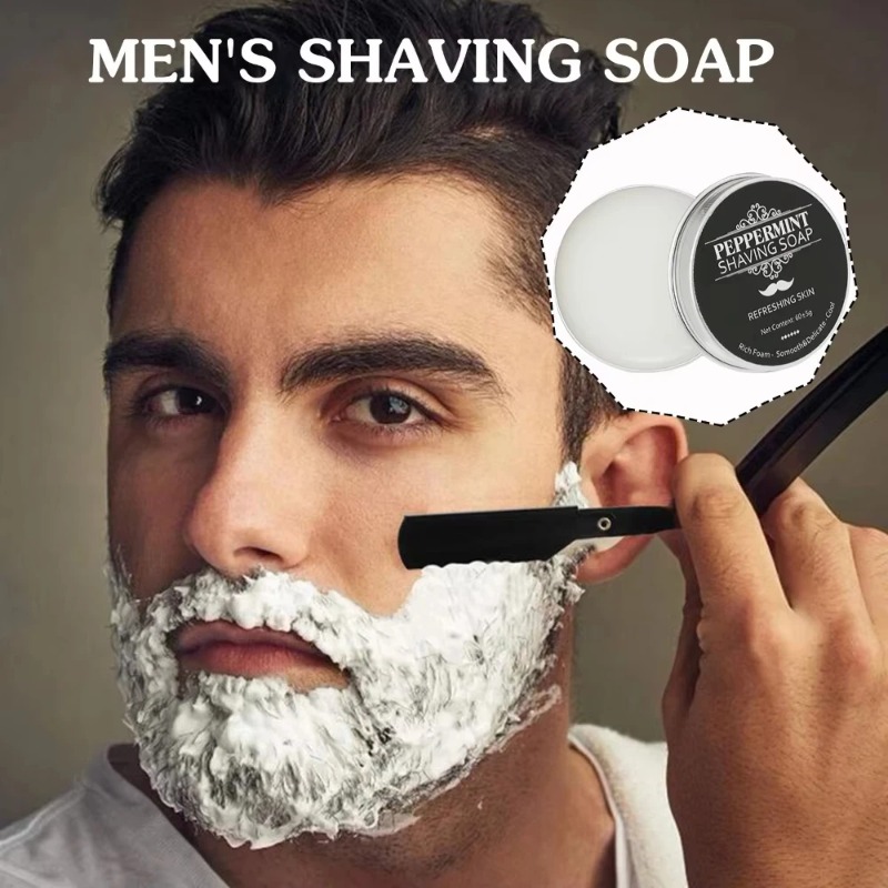 ペパーミントシェービングソープ 60g メンズシェービングソ - Skincare Barber Daily のレビューと価格
